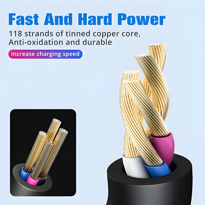 2-in-1 USB Charging Cable with Multi-Port Compatibility