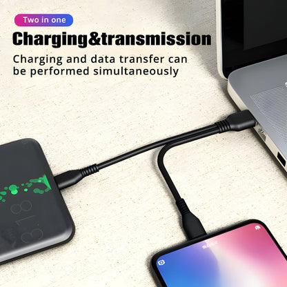 2-in-1 USB Charging Cable with Multi-Port Compatibility