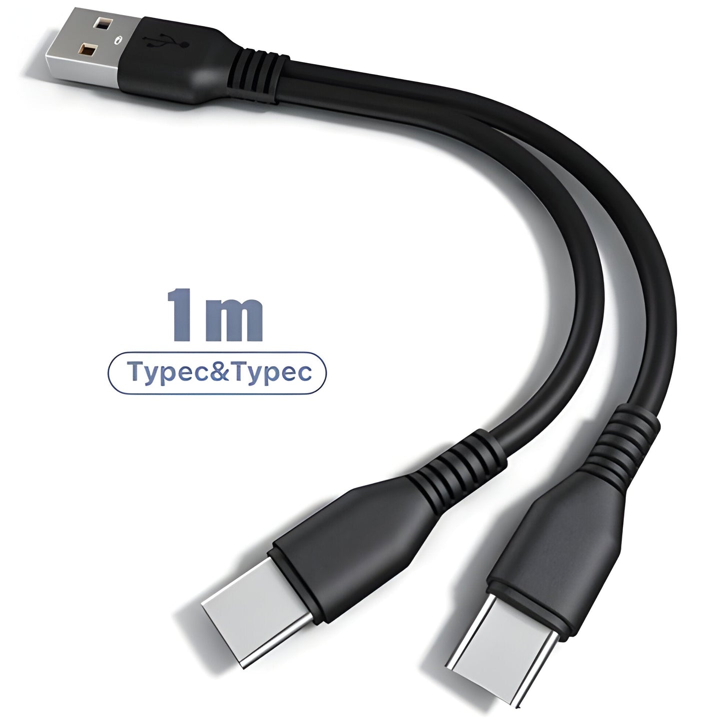 2-in-1 USB Charging Cable with Multi-Port Compatibility