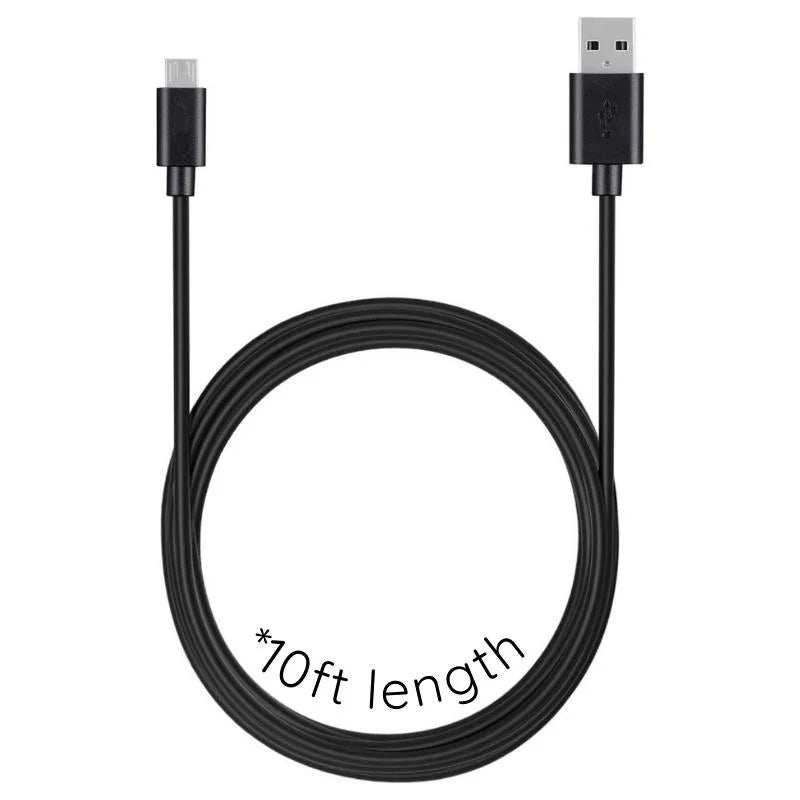 10ft Premium Micro USB Cable – Extra-Long, Durable & Reliable