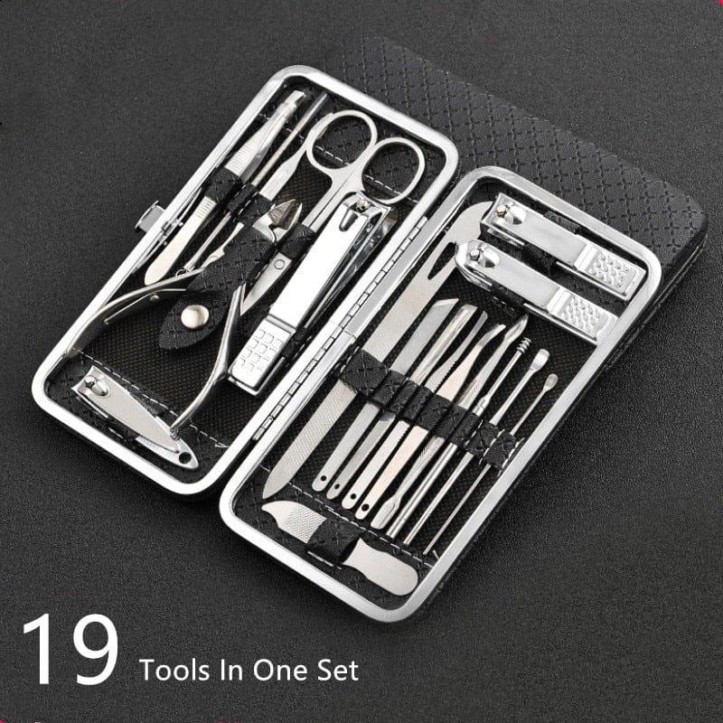 19-in-1 Stainless Steel Manicure Set – Premium Nail Clipper Kit