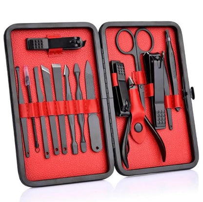 Professional-Grade 15-Piece Manicure Set with Travel Case