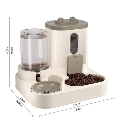 All-in-One Dog & Cat Feeder with Water Dispenser