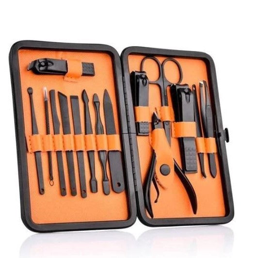 Professional-Grade 15-Piece Manicure Set with Travel Case