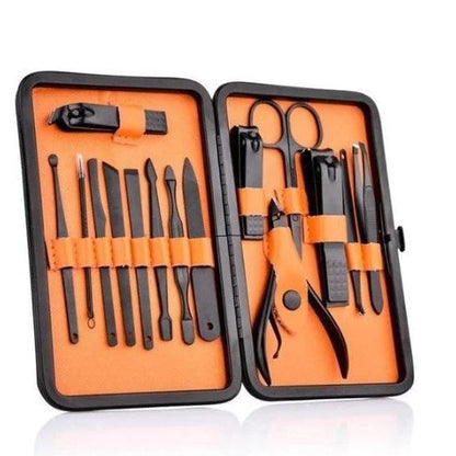Professional-Grade 15-Piece Manicure Set with Travel Case