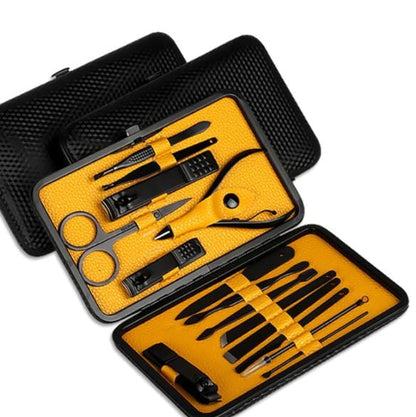 Professional-Grade 15-Piece Manicure Set with Travel Case