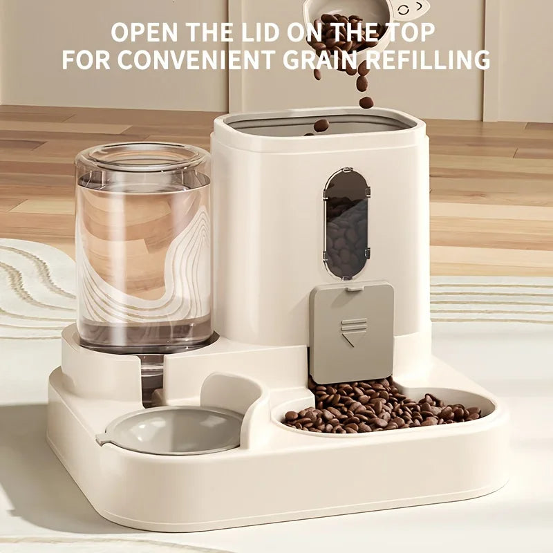 All-in-One Dog & Cat Feeder with Water Dispenser