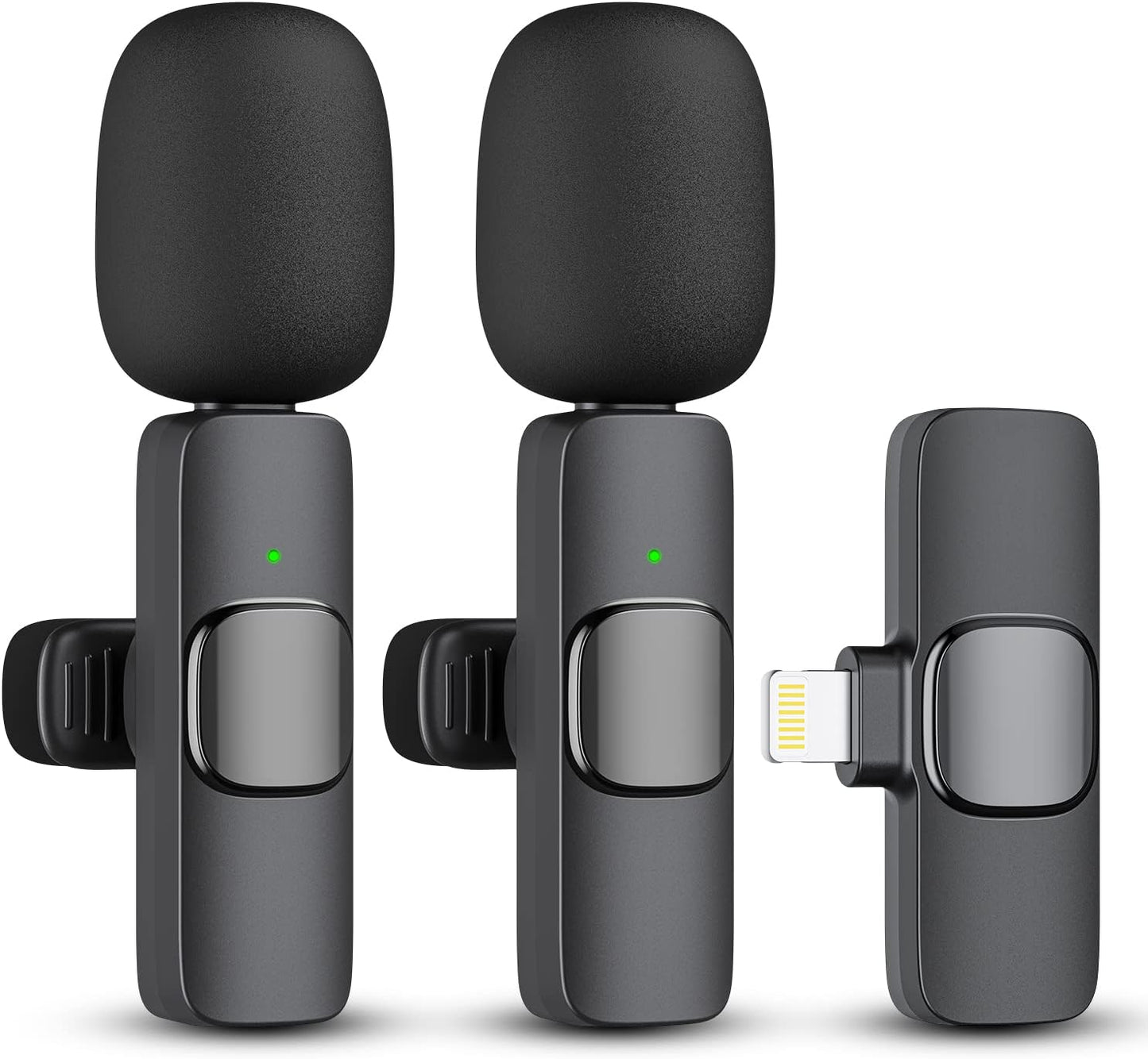 Two-Pack Wireless Microphones for iPhone and iPad