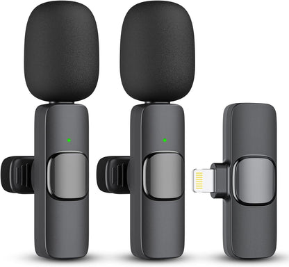 Two-Pack Wireless Microphones for iPhone and iPad