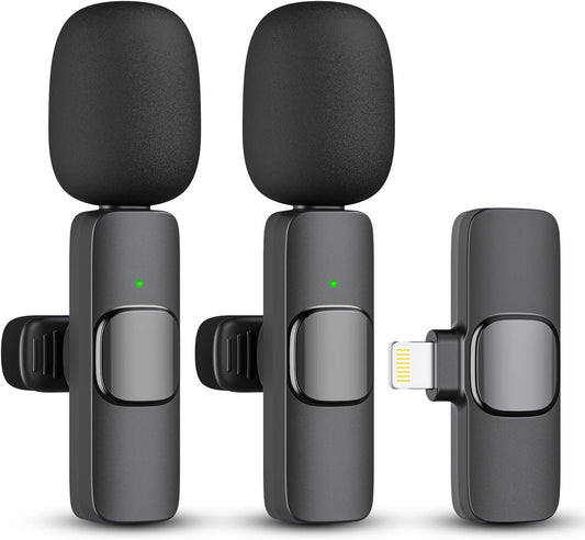 Two-Pack Wireless Microphones for iPhone and iPad