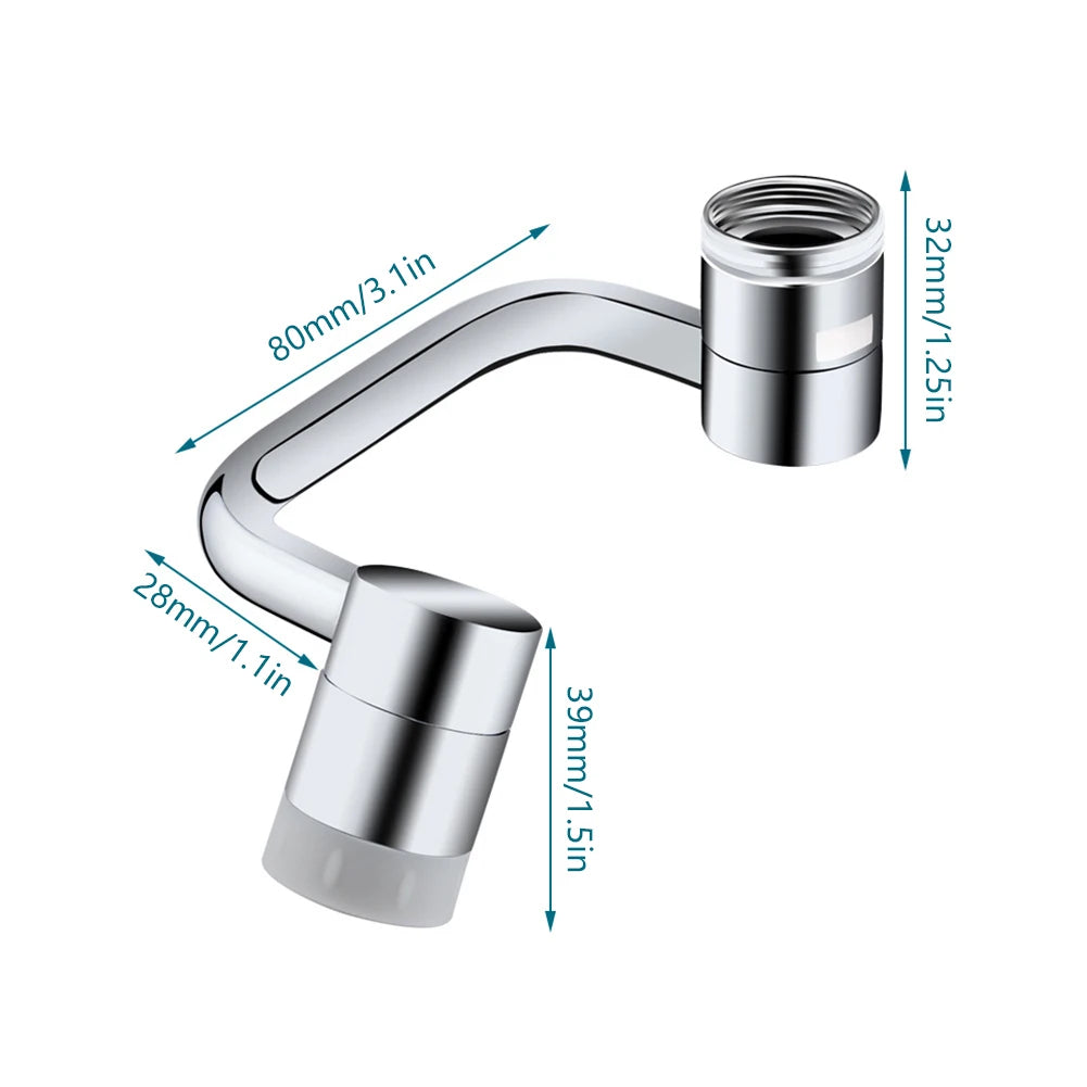 1080-Degree Rotating Universal Faucet Extender – Flexible Reach for Any Sink