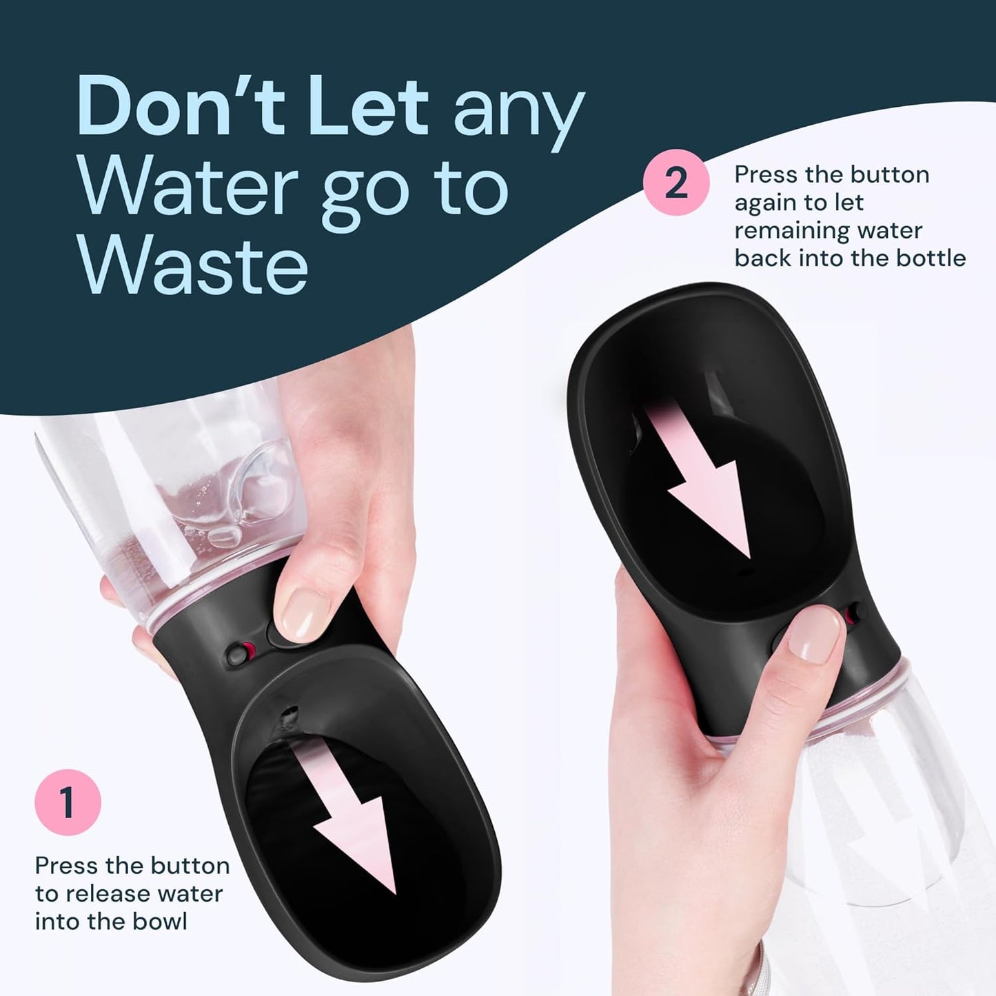 19 oz Portable Dog Water Bottle - Leak-Proof, Travel-Ready Hydration On The Go