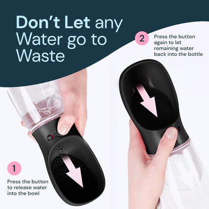 19 oz Portable Dog Water Bottle - Leak-Proof, Travel-Ready Hydration On The Go