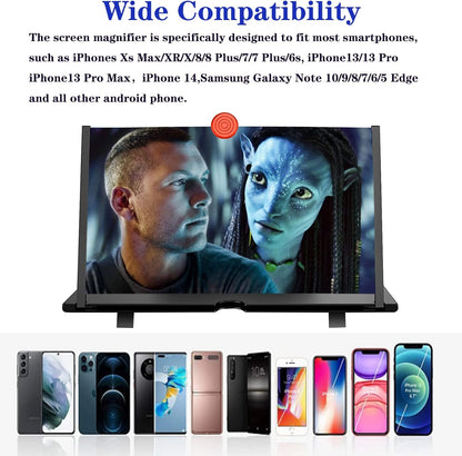 16-Inch Phone Screen Magnifier for Immersive Movies, Videos & Gaming