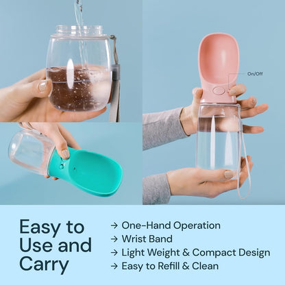 19 oz Portable Dog Water Bottle - Leak-Proof, Travel-Ready Hydration On The Go