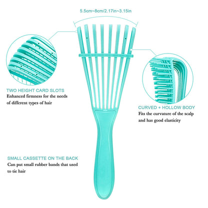 2-Pack Detangling Brush for Afro-Textured Hair (3A–4C)