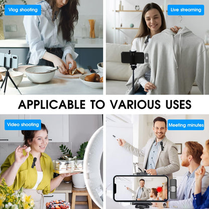 Two-Pack Wireless Microphones for iPhone and iPad