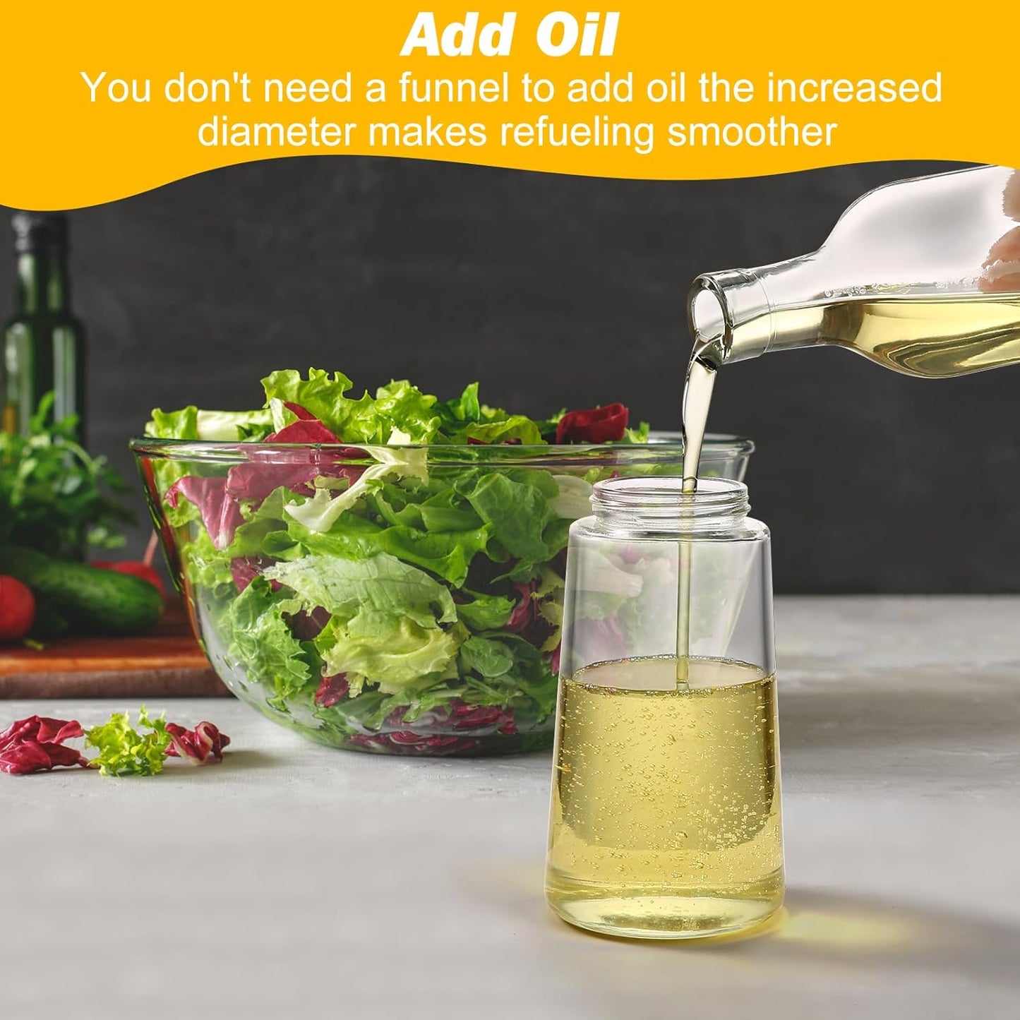 2-Pack Oil Dispenser & Sprayer Bottles – Refillable, Easy-Spray for Cooking