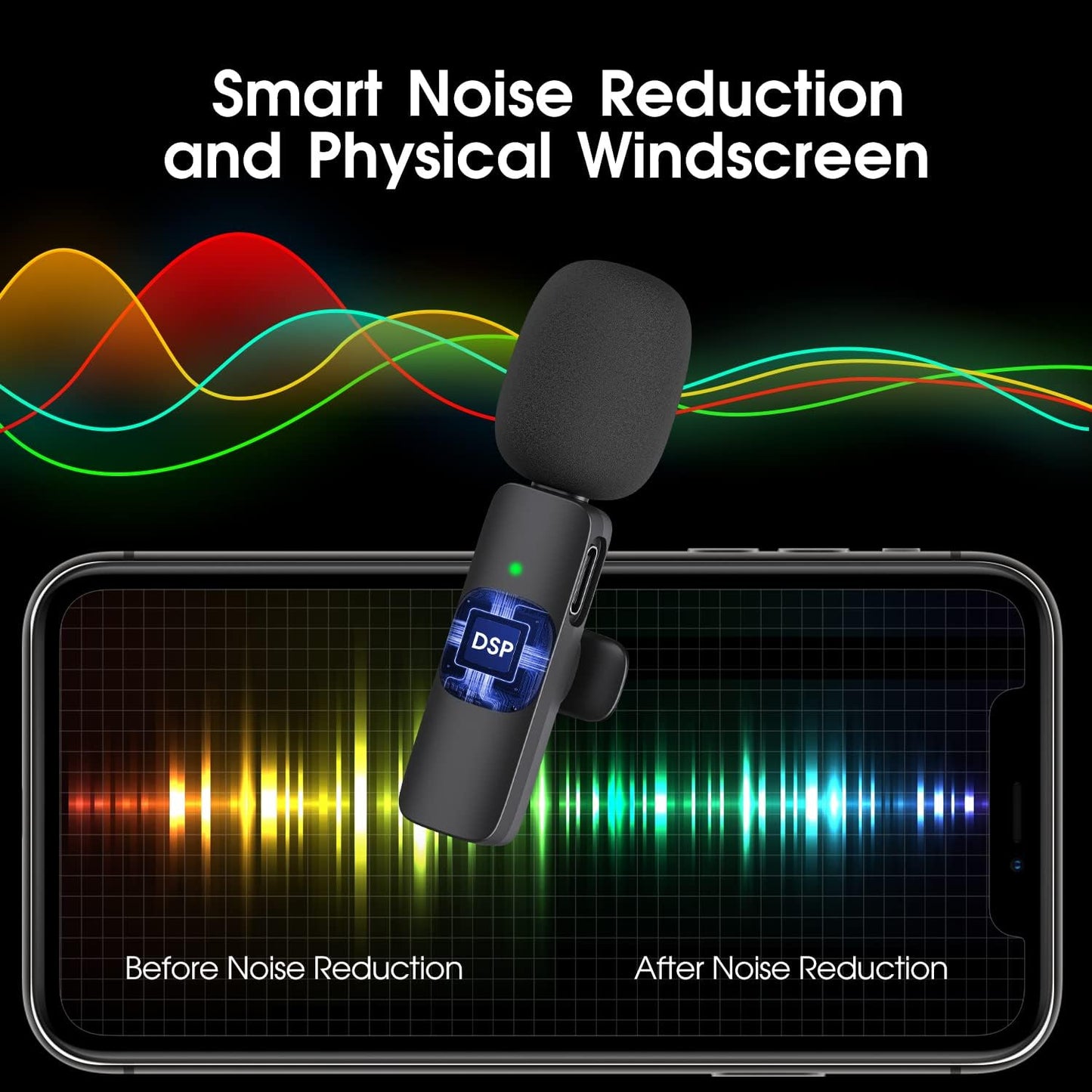 Two-Pack Wireless Microphones for iPhone and iPad