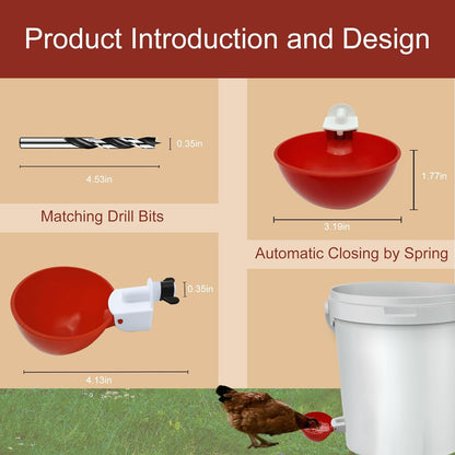 Set of 10 Chicken Waterers