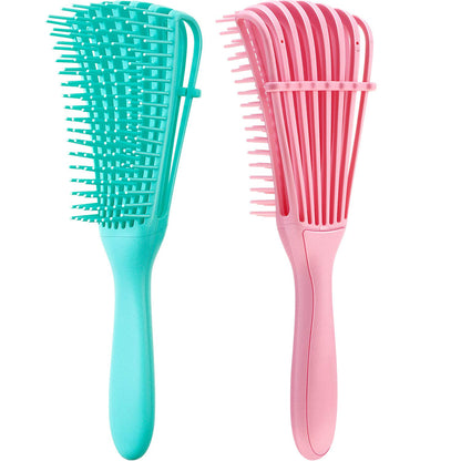 2-Pack Detangling Brush for Afro-Textured Hair (3A–4C)