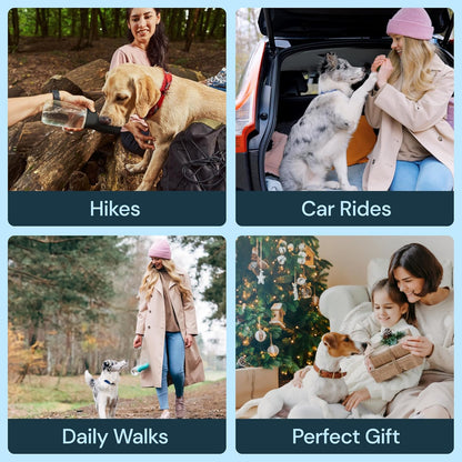 19 oz Portable Dog Water Bottle - Leak-Proof, Travel-Ready Hydration On The Go