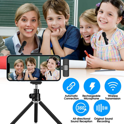 Two-Pack Wireless Microphones for iPhone and iPad