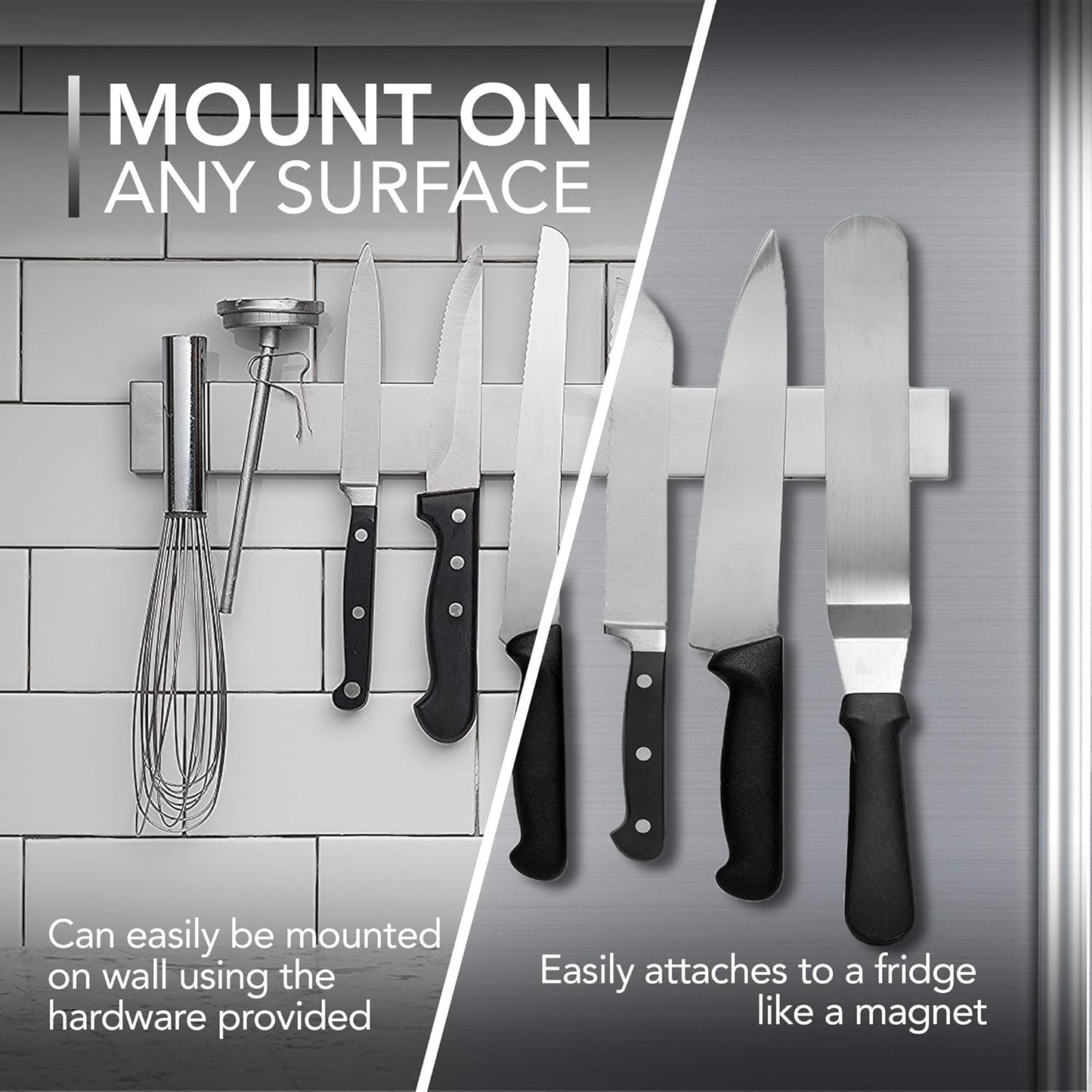 14-Inch Magnetic Knife & Tool Holder – Heavy-Duty, Space-Saving Organizer for Knives and Tools
