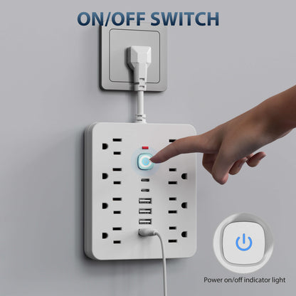 14-in-1 Power Strip with Built-In Surge Protection