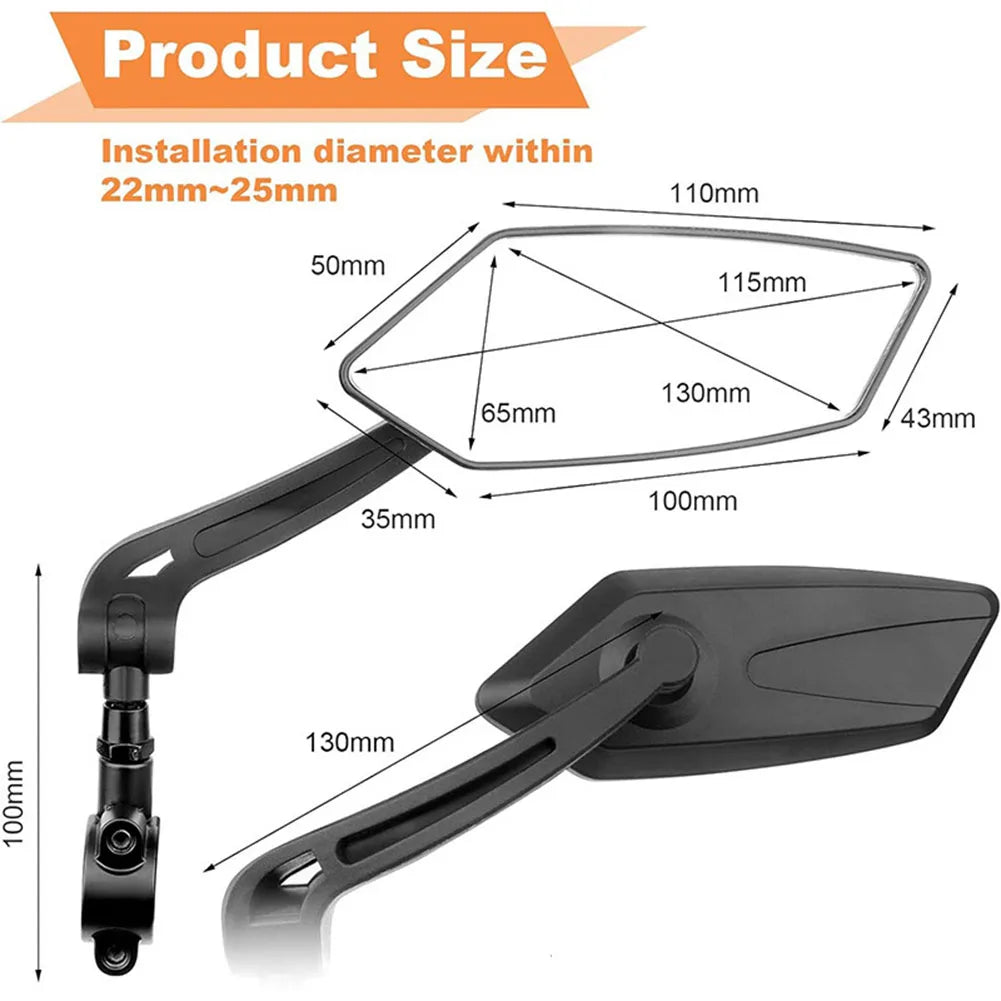 Two-Piece Bike Mirror Set