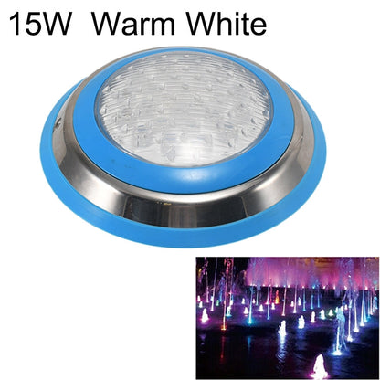 15W LED Stainless Steel Wall-Mounted Pool Light for Underwater Landscape Lighting