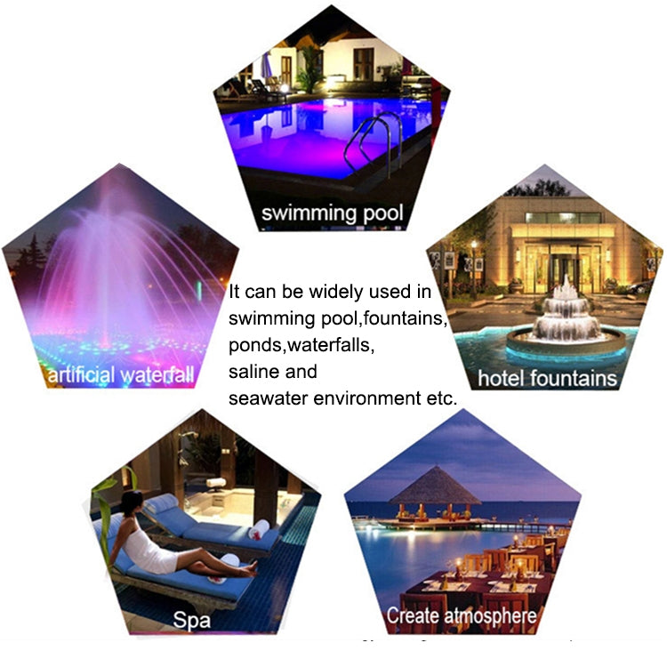 15W LED Stainless Steel Wall-Mounted Pool Light for Underwater Landscape Lighting