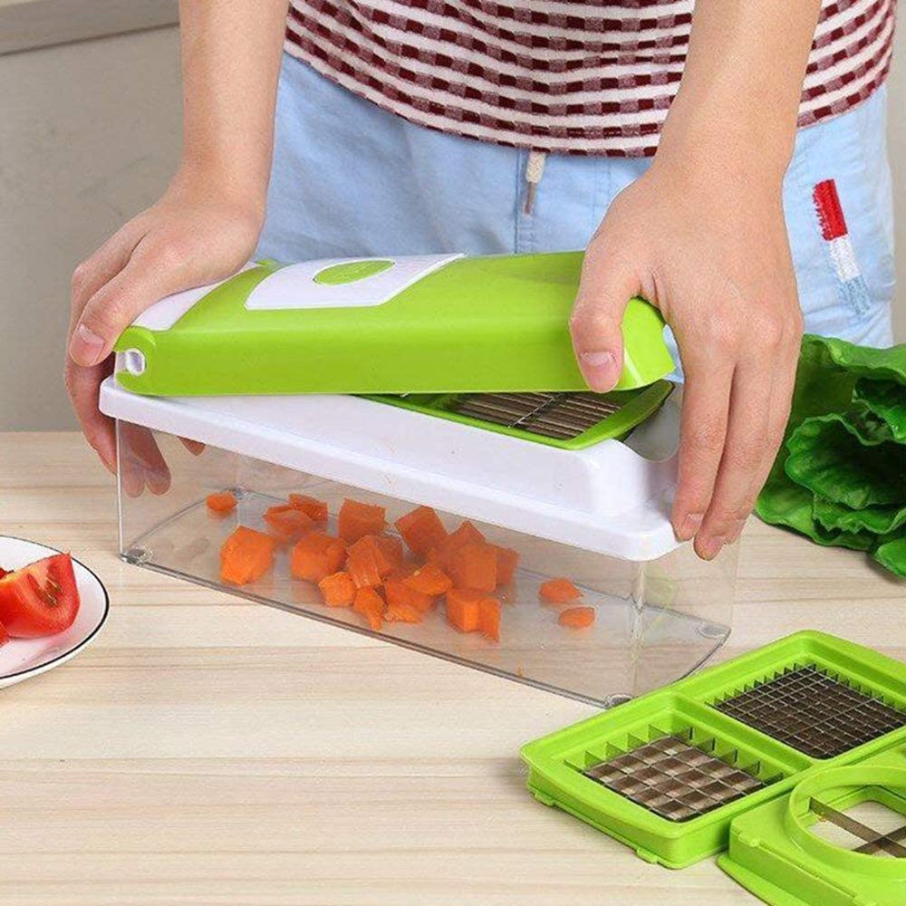 12-in-1 Multifunctional Vegetable Cutter — Slice, Dice, and Julienne with Speed and Safety