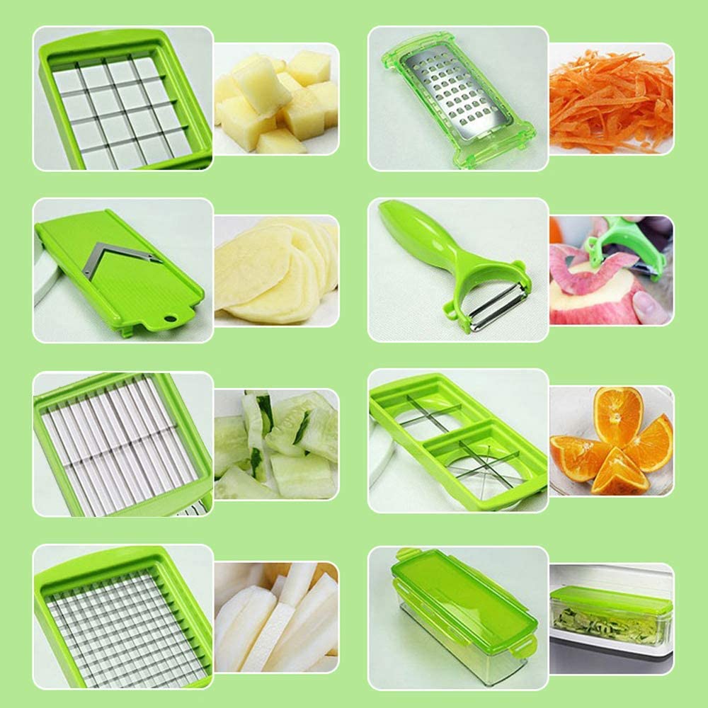 12-in-1 Multifunctional Vegetable Cutter — Slice, Dice, and Julienne with Speed and Safety