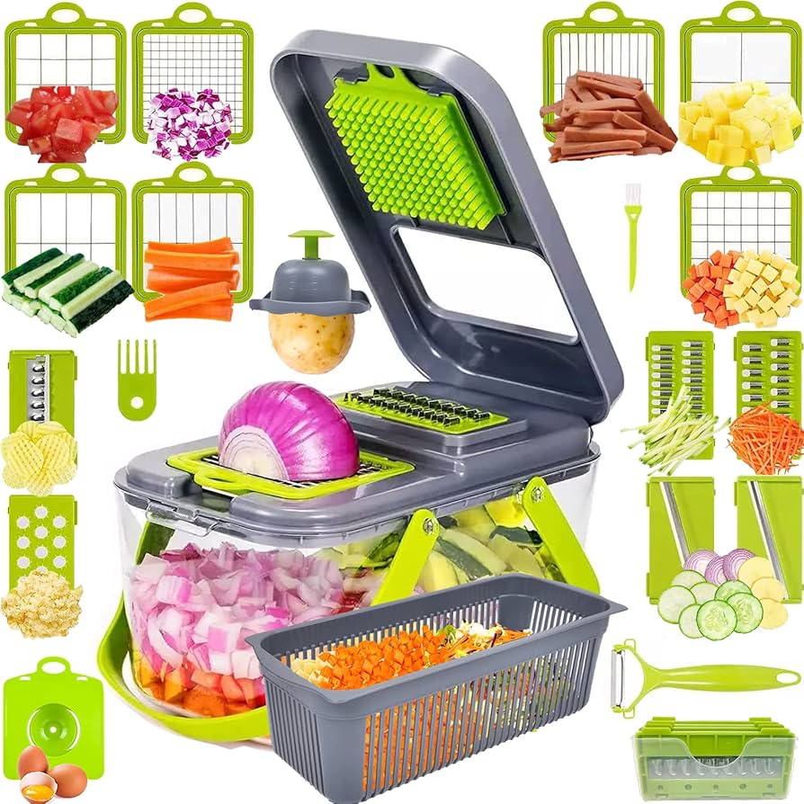 18-in-1 All-in-One Vegetable Slicer & Chopper for Easy, Precise Prep