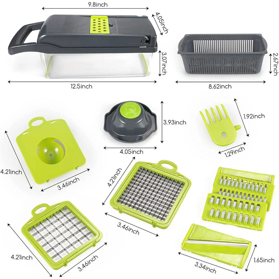 18-in-1 All-in-One Vegetable Slicer & Chopper for Easy, Precise Prep