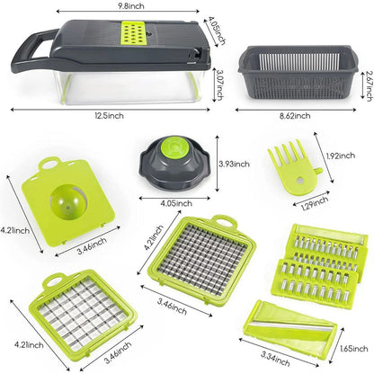 18-in-1 All-in-One Vegetable Slicer & Chopper for Easy, Precise Prep