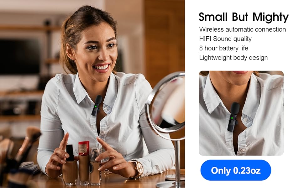 Two-Pack Wireless Microphones for iPhone and iPad