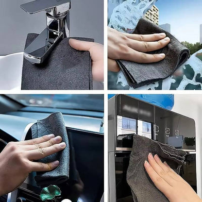 10-Piece Multi-Surface Microfiber Cloth Set for Windows, Car, and Kitchen