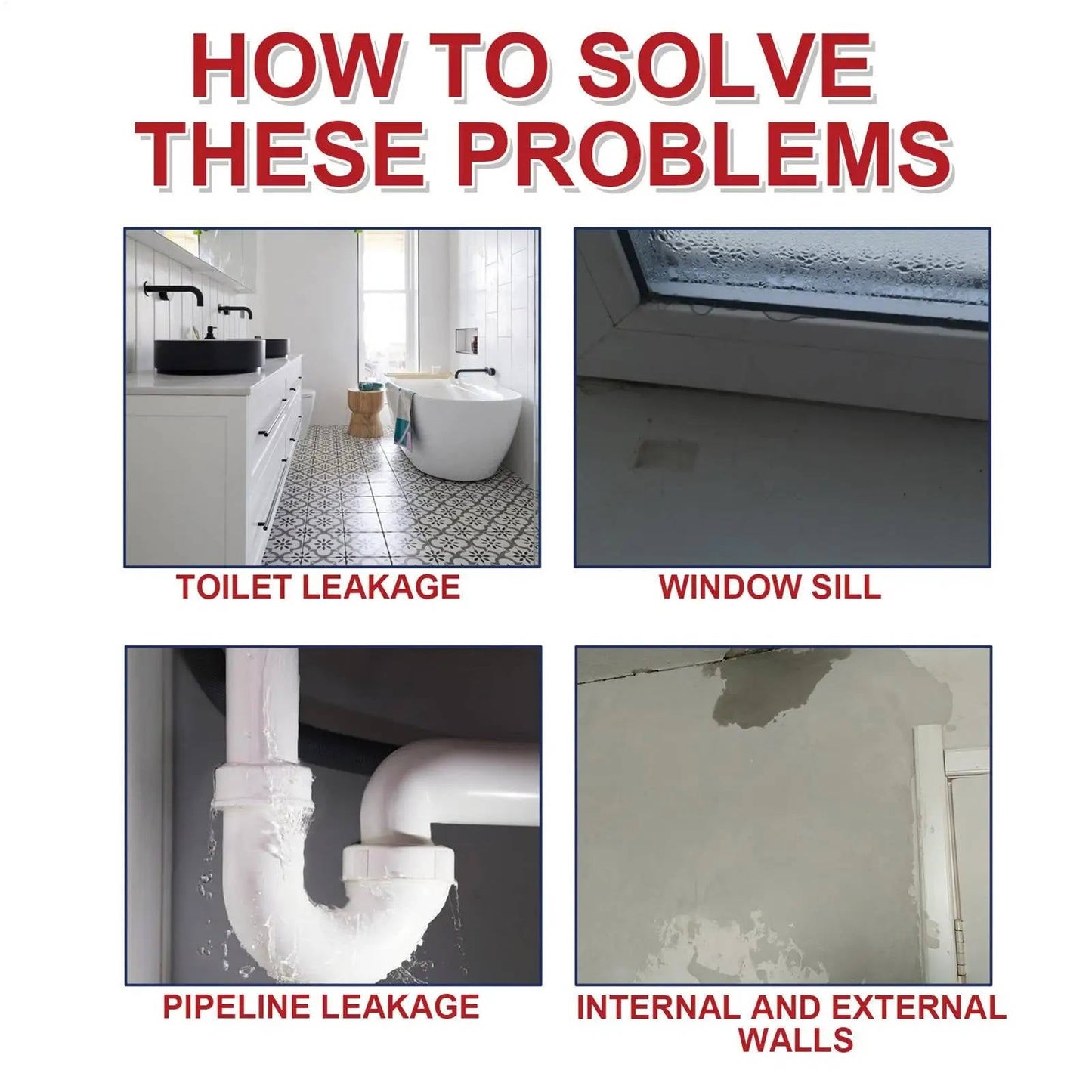 2-Pack Leak Repair Waterproof Sealant Spray – All-Purpose Sealant