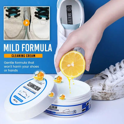 100g White Shoes Cleaner - All-Purpose Cleansing Cream for Bright, Spotless Shoes