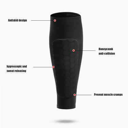 Honeycomb Soccer Shin Guards – 1 Pair, Lightweight and Breathable Protection