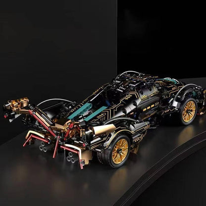 1690-Piece V12 Model Car Building Block Set – Realistic Engine Detail