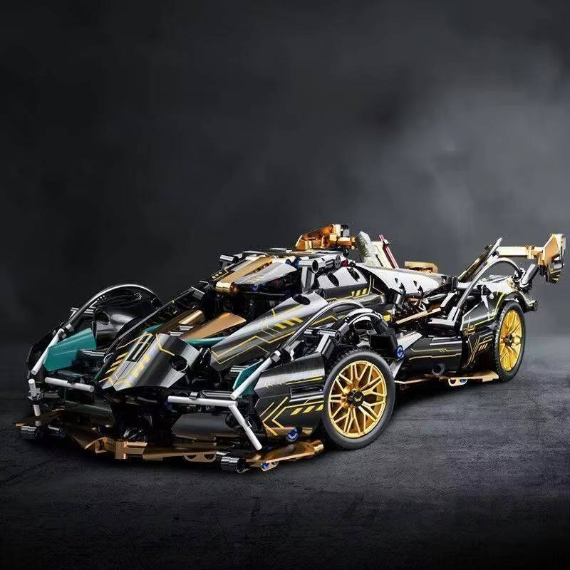 1690-Piece V12 Model Car Building Block Set – Realistic Engine Detail