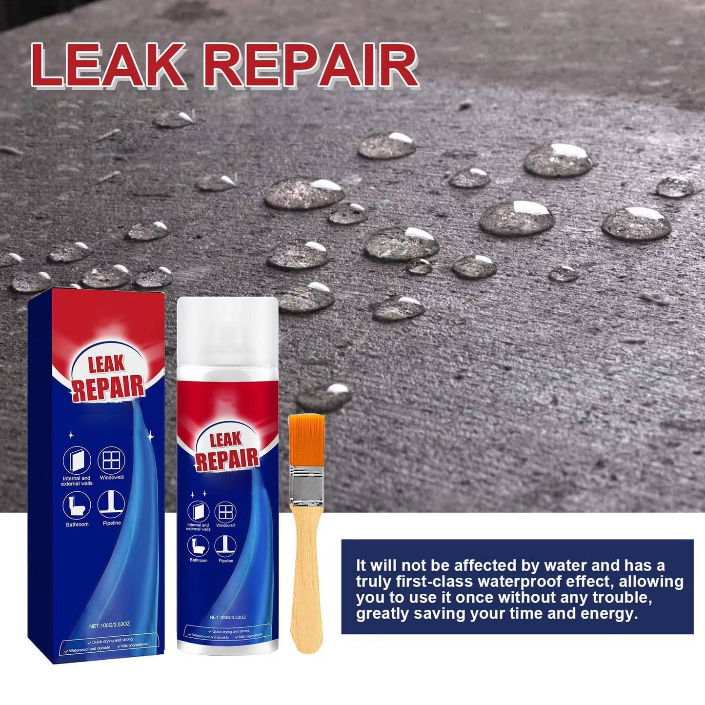 2-Pack Leak Repair Waterproof Sealant Spray – All-Purpose Sealant