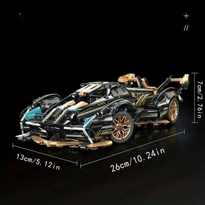 1690-Piece V12 Model Car Building Block Set – Realistic Engine Detail