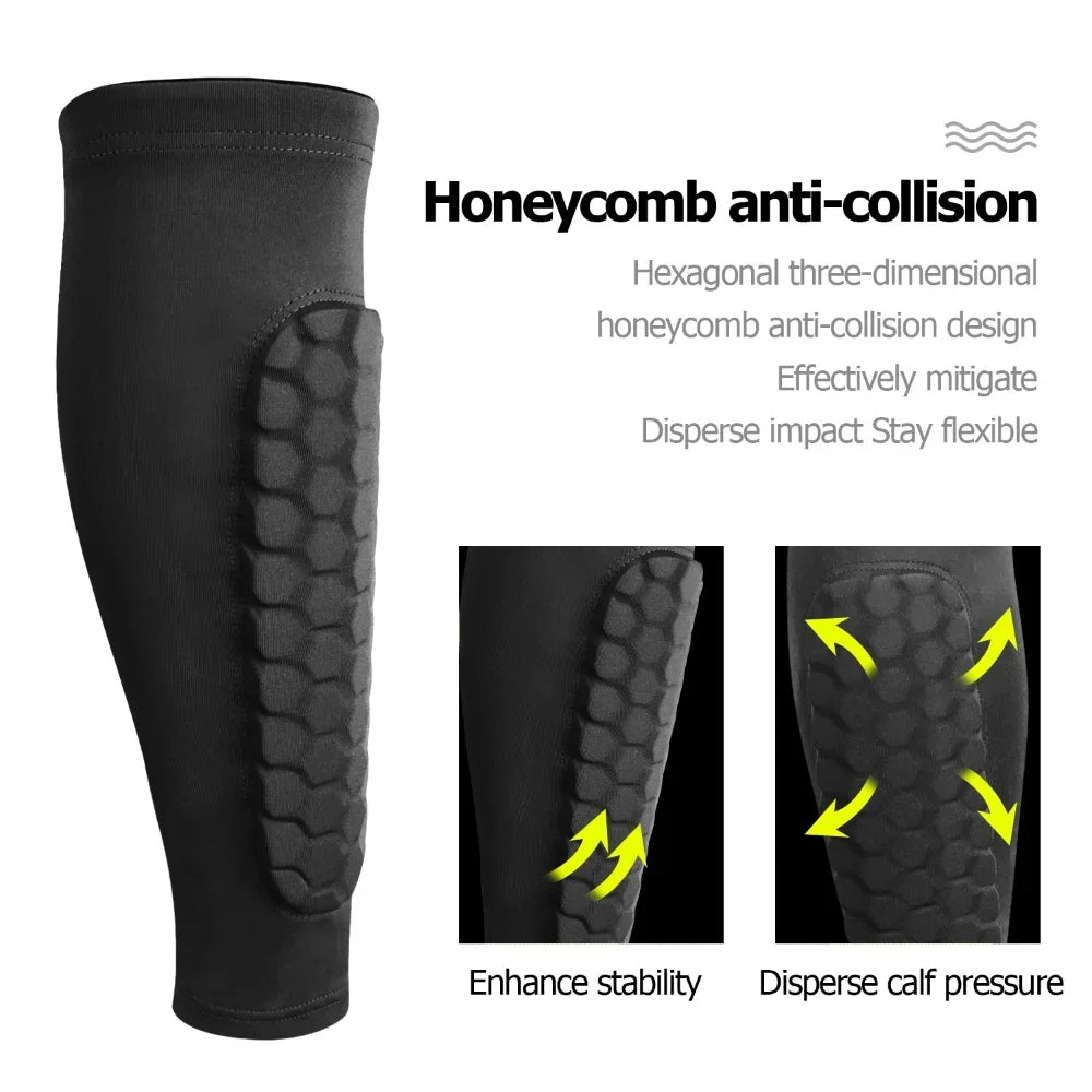 Honeycomb Soccer Shin Guards – 1 Pair, Lightweight and Breathable Protection