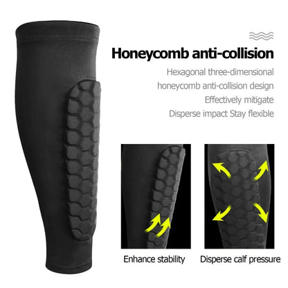 Honeycomb Soccer Shin Guards – 1 Pair, Lightweight and Breathable Protection