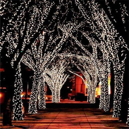 Enchanting 17-Meter String with 100-LED Solar-Powered Fairy Lights