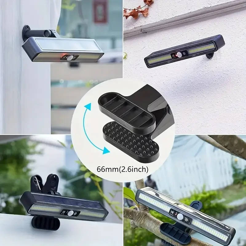 2-Pack Portable Solar Fence Lights for Bright Outdoor Illumination